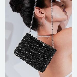 Sparkling Black Sequin Kids Bag